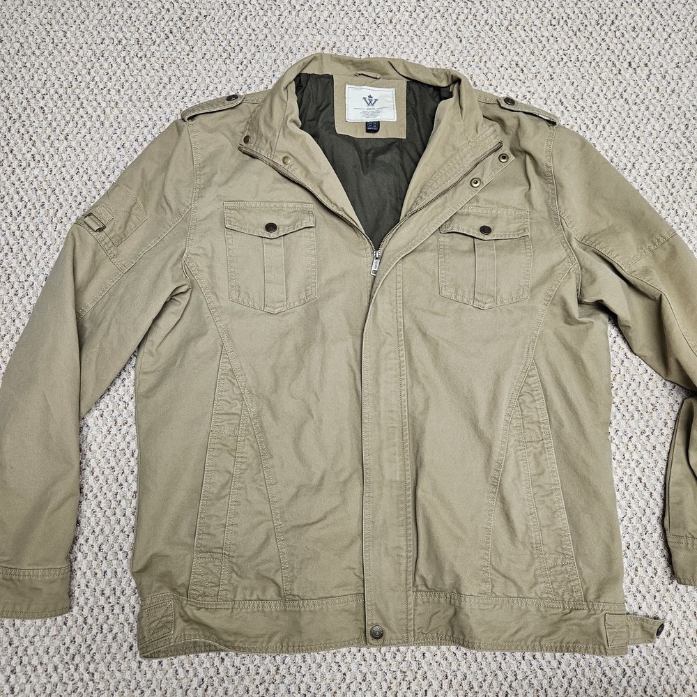 Wenven Women's Anorak Military Jacket 3XL Khaki Beige